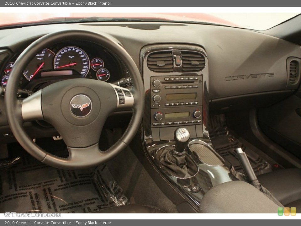 Ebony Black Interior Dashboard for the 2010 Chevrolet Corvette Convertible #79966644