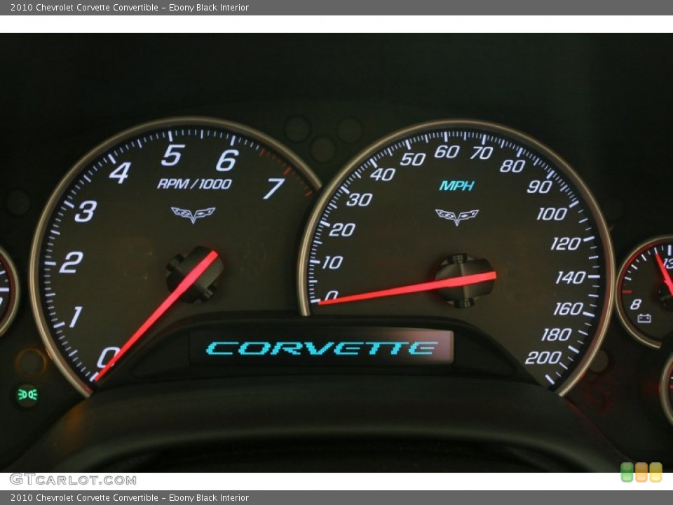 Ebony Black Interior Gauges for the 2010 Chevrolet Corvette Convertible #79966712