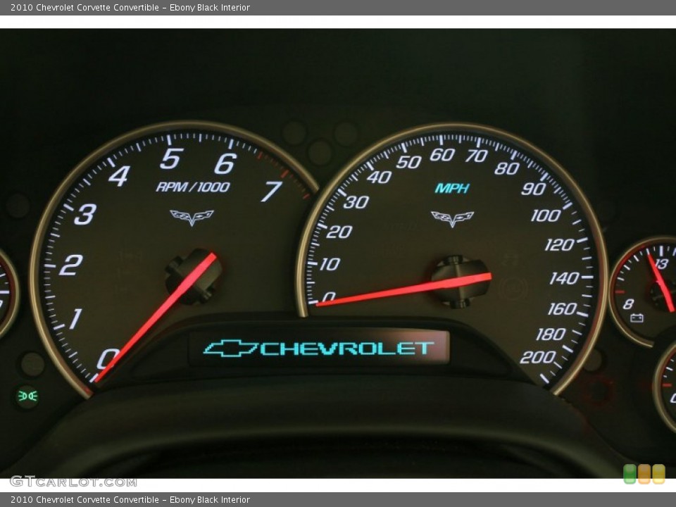 Ebony Black Interior Gauges for the 2010 Chevrolet Corvette Convertible #79966733