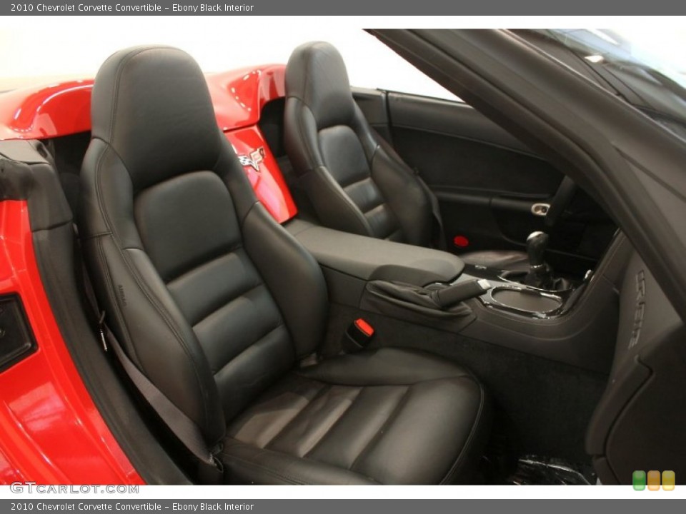 Ebony Black Interior Front Seat for the 2010 Chevrolet Corvette Convertible #79966884