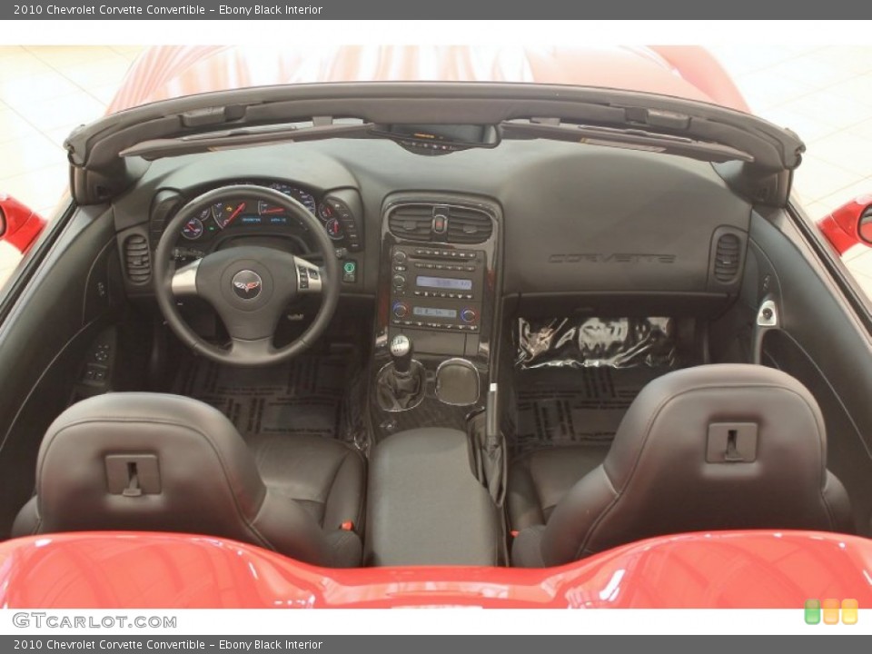 Ebony Black Interior Dashboard for the 2010 Chevrolet Corvette Convertible #79966903