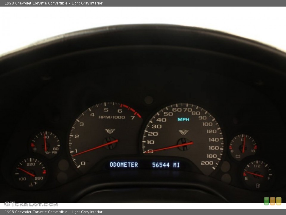 Light Gray Interior Gauges for the 1998 Chevrolet Corvette Convertible #79967309