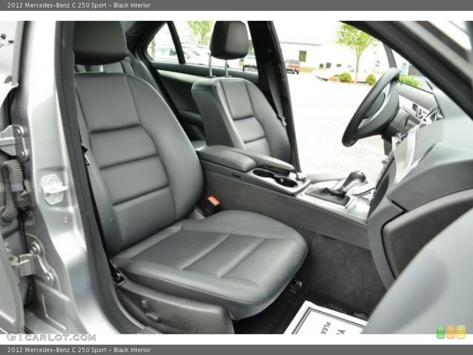 Black Interior Front Seat for the 2012 Mercedes-Benz C 250 Sport #79971686