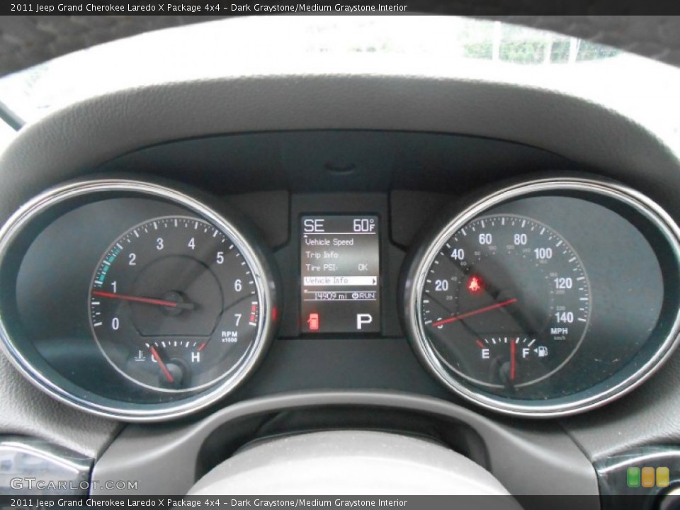 Dark Graystone/Medium Graystone Interior Gauges for the 2011 Jeep Grand Cherokee Laredo X Package 4x4 #79977689