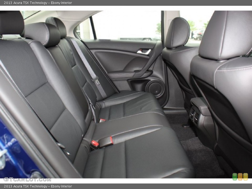 Ebony Interior Rear Seat for the 2013 Acura TSX Technology #79980302