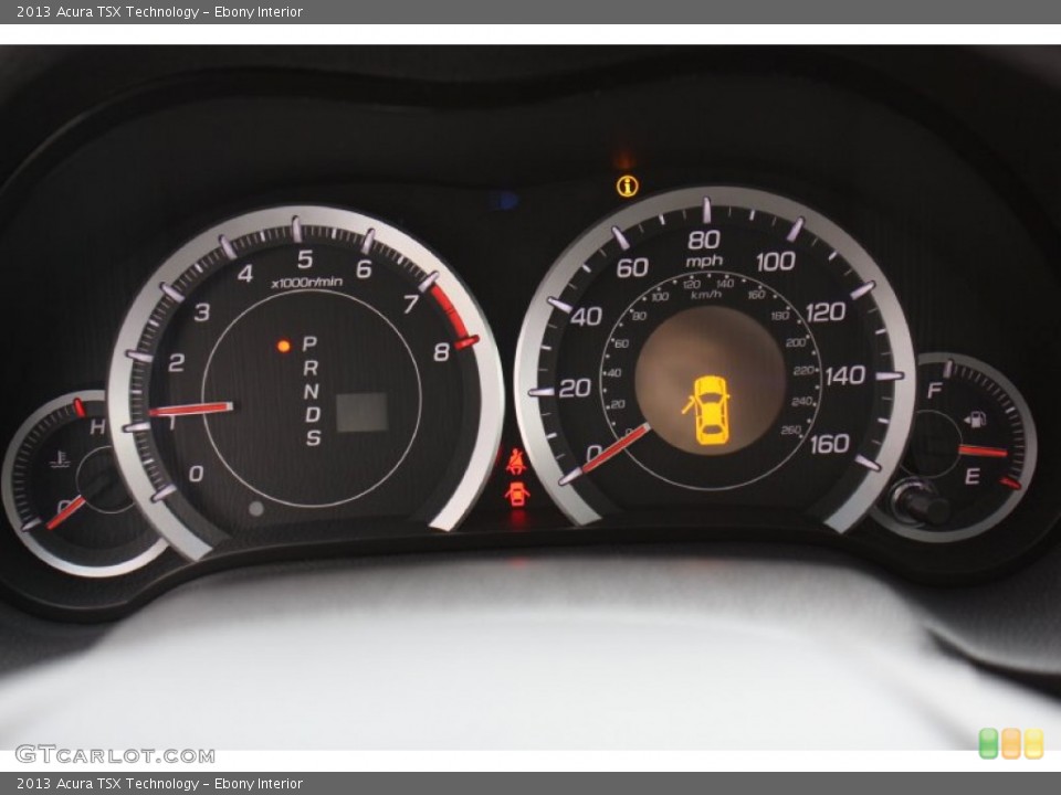Ebony Interior Gauges for the 2013 Acura TSX Technology #79980605