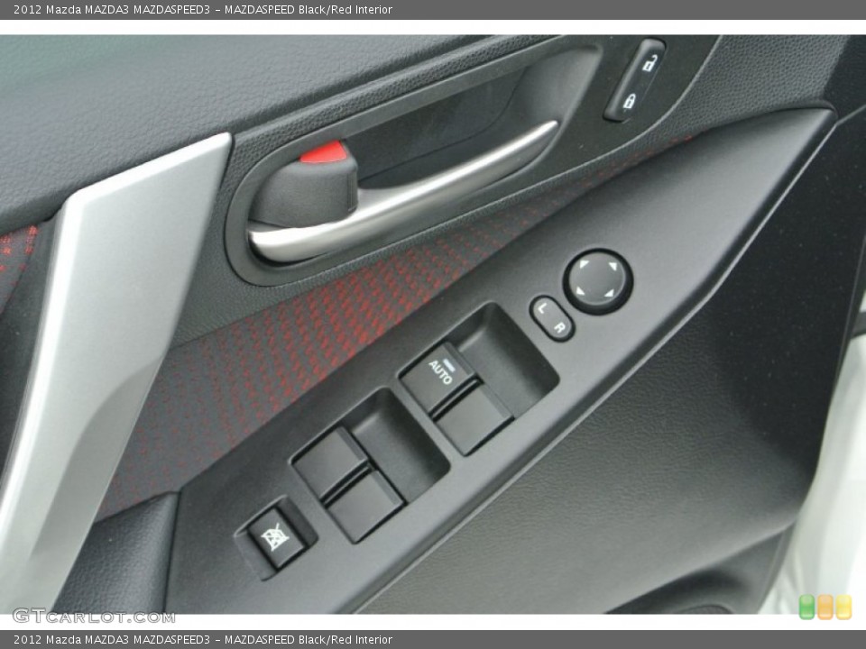 MAZDASPEED Black/Red Interior Controls for the 2012 Mazda MAZDA3 MAZDASPEED3 #79981314