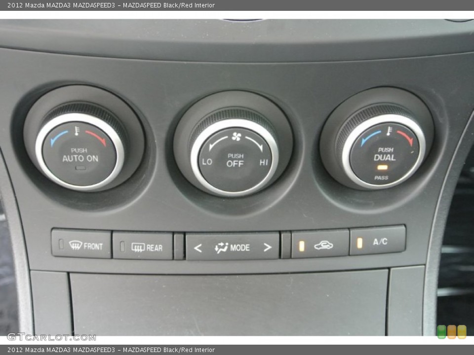 MAZDASPEED Black/Red Interior Controls for the 2012 Mazda MAZDA3 MAZDASPEED3 #79981355