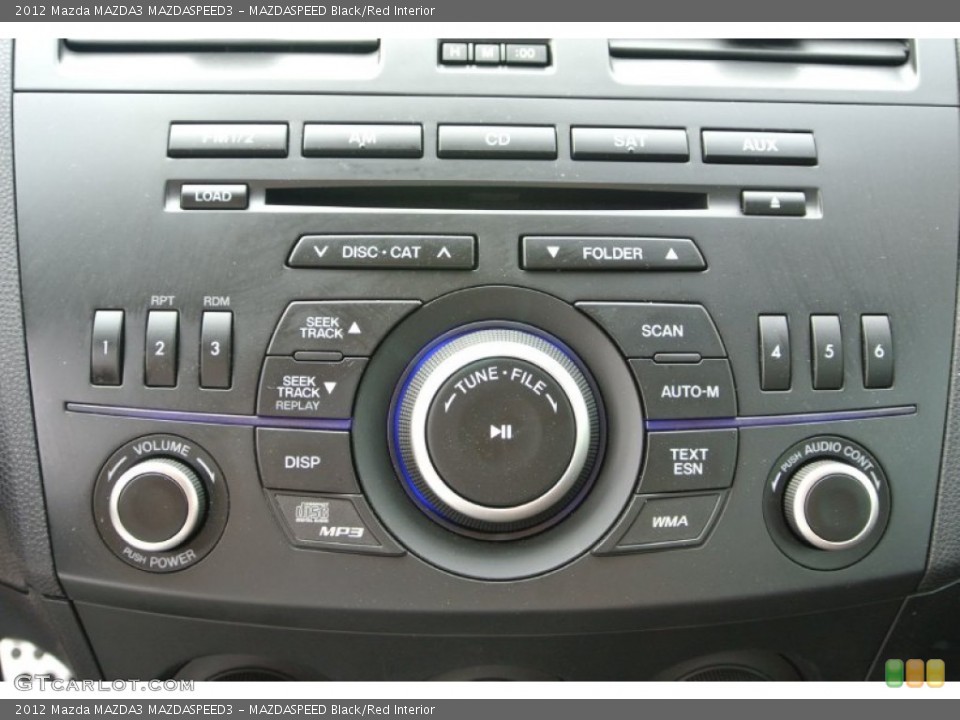 MAZDASPEED Black/Red Interior Audio System for the 2012 Mazda MAZDA3 MAZDASPEED3 #79981377