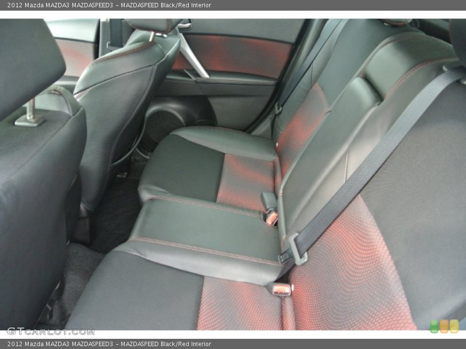 MAZDASPEED Black/Red Interior Rear Seat for the 2012 Mazda MAZDA3 MAZDASPEED3 #79981455