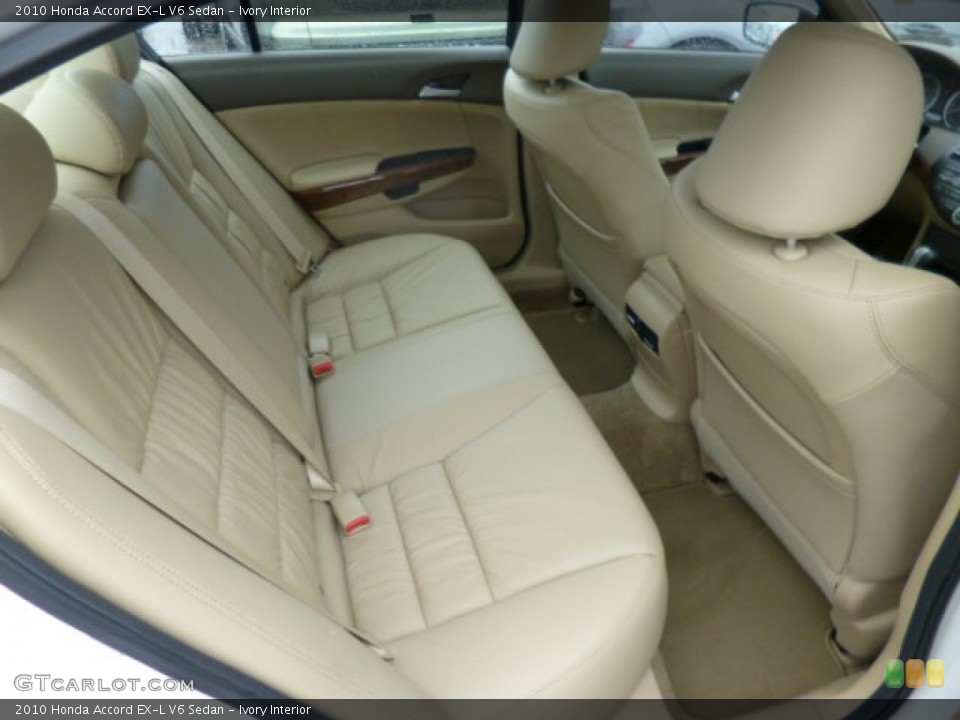 Ivory Interior Rear Seat for the 2010 Honda Accord EX-L V6 Sedan #79983544