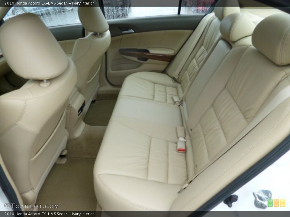 Ivory Interior Rear Seat for the 2010 Honda Accord EX-L V6 Sedan #79983563
