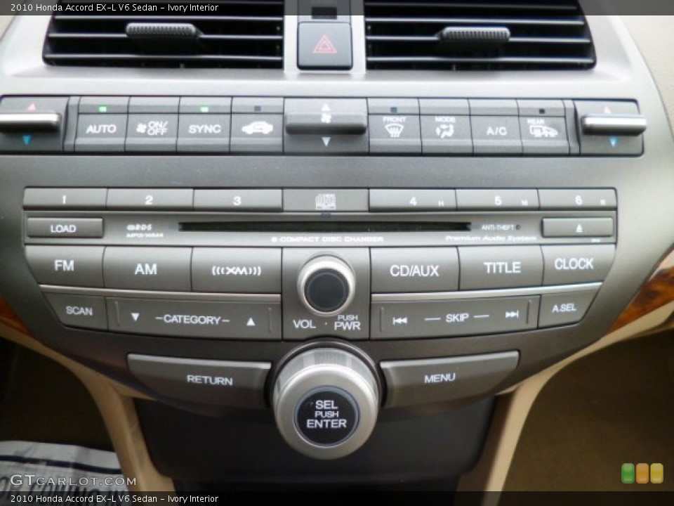 Ivory Interior Controls for the 2010 Honda Accord EX-L V6 Sedan #79983663