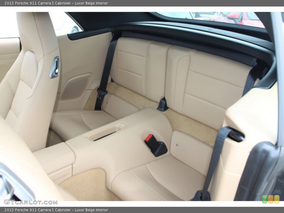 Luxor Beige Interior Rear Seat for the 2013 Porsche 911 Carrera S Cabriolet #79983751