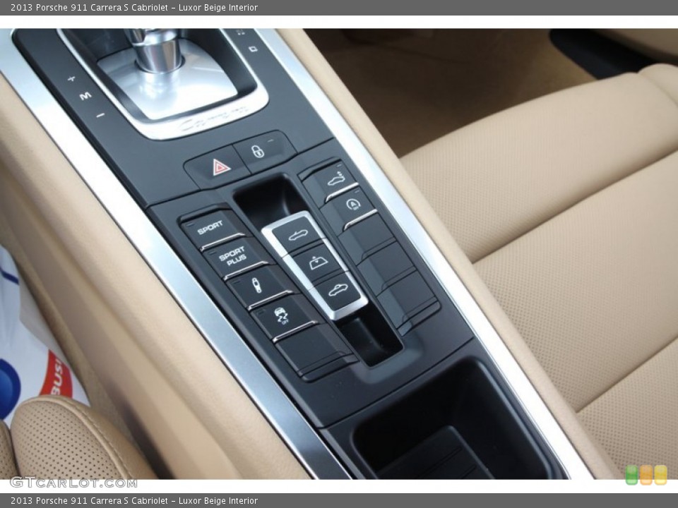Luxor Beige Interior Controls for the 2013 Porsche 911 Carrera S Cabriolet #79983777