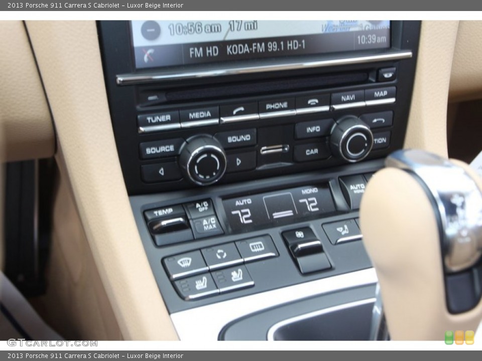 Luxor Beige Interior Controls for the 2013 Porsche 911 Carrera S Cabriolet #79983843