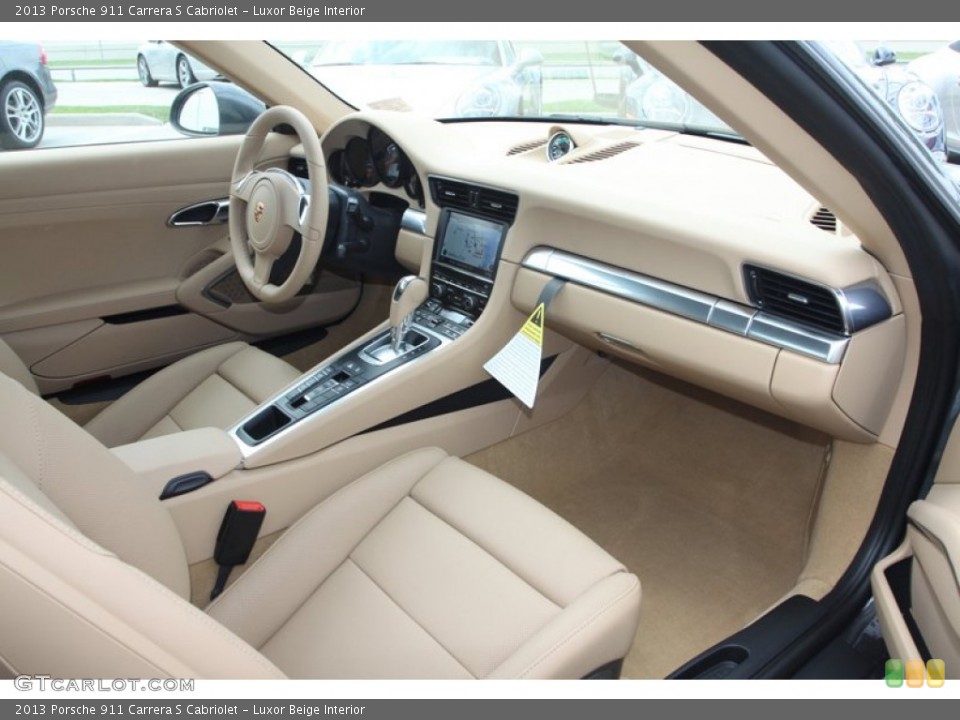 Luxor Beige Interior Dashboard for the 2013 Porsche 911 Carrera S Cabriolet #79983883