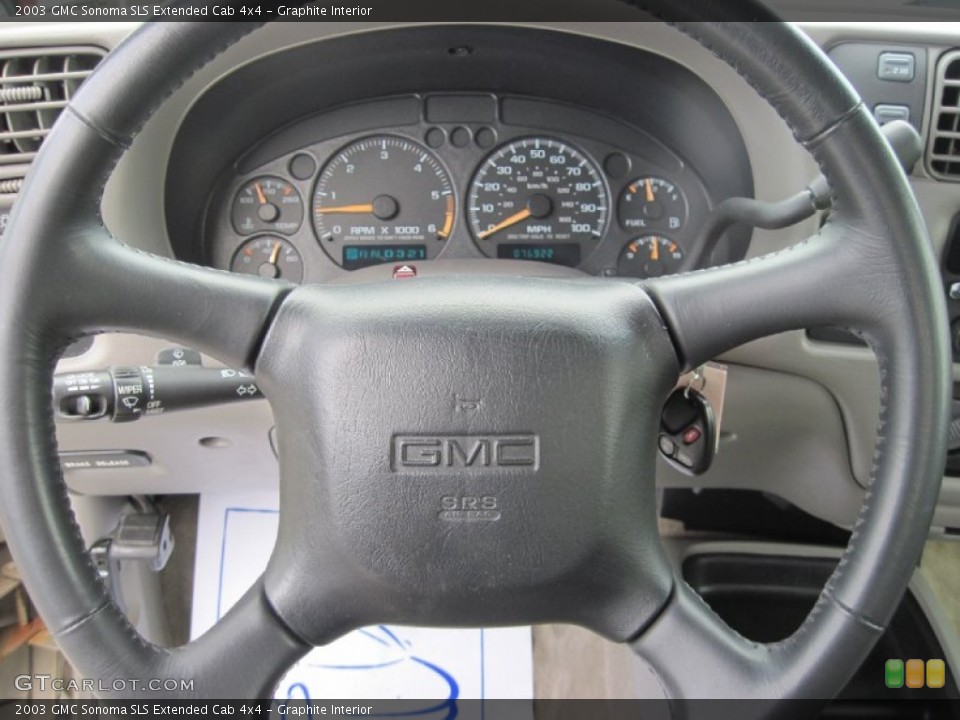 Graphite Interior Steering Wheel for the 2003 GMC Sonoma SLS Extended Cab 4x4 #79985288