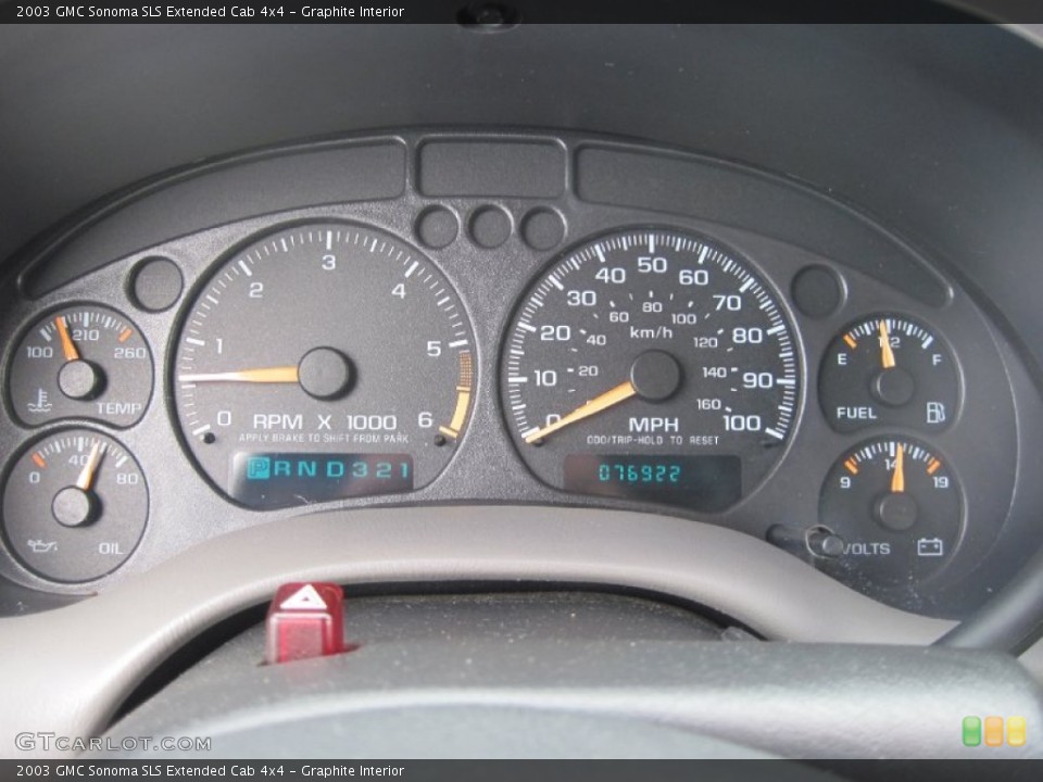Graphite Interior Gauges for the 2003 GMC Sonoma SLS Extended Cab 4x4 #79985306