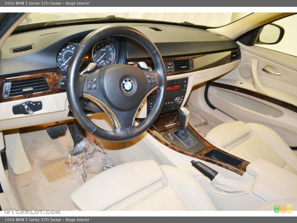 Beige Interior Prime Interior for the 2009 BMW 3 Series 335i Sedan #79987032