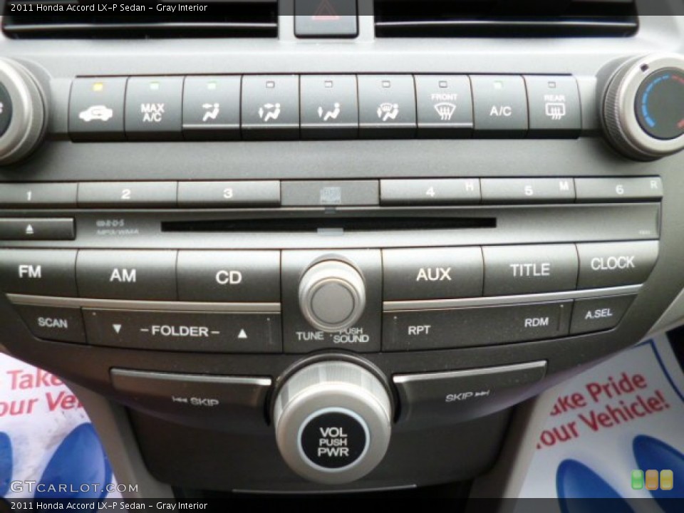Gray Interior Controls for the 2011 Honda Accord LX-P Sedan #79987618