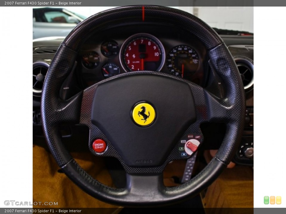 Beige Interior Steering Wheel for the 2007 Ferrari F430 Spider F1 #79990656