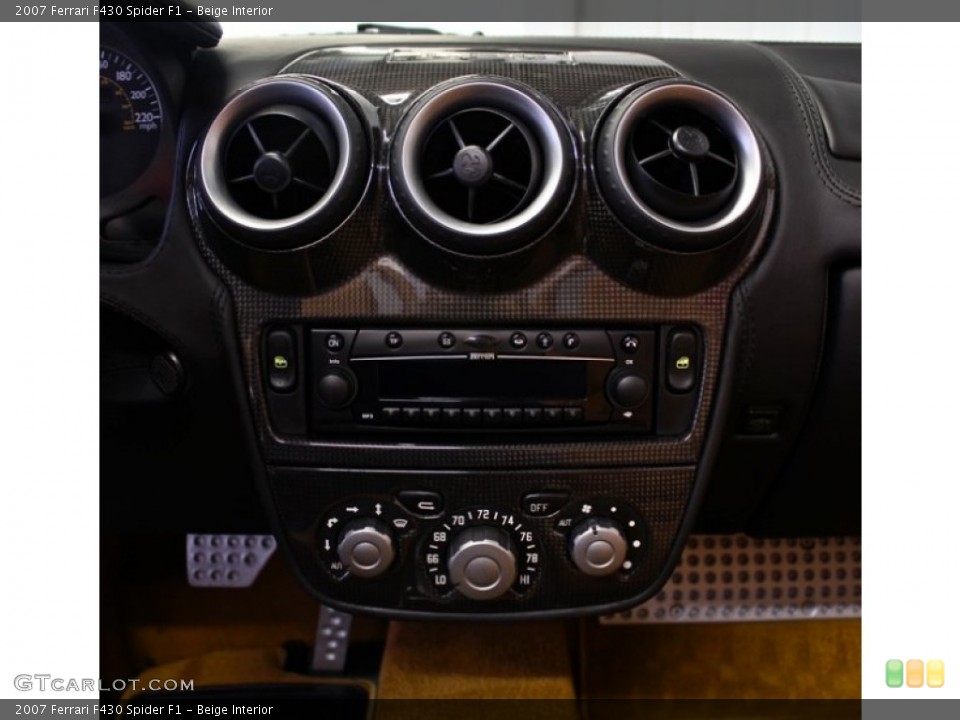 Beige Interior Controls for the 2007 Ferrari F430 Spider F1 #79990724