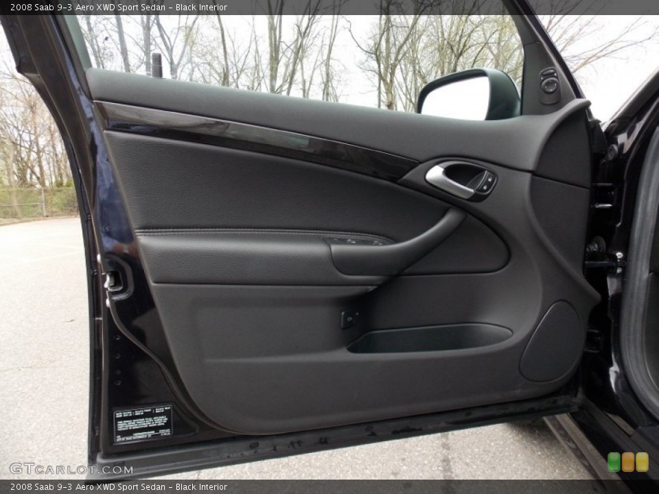Black Interior Door Panel for the 2008 Saab 9-3 Aero XWD Sport Sedan #79993733