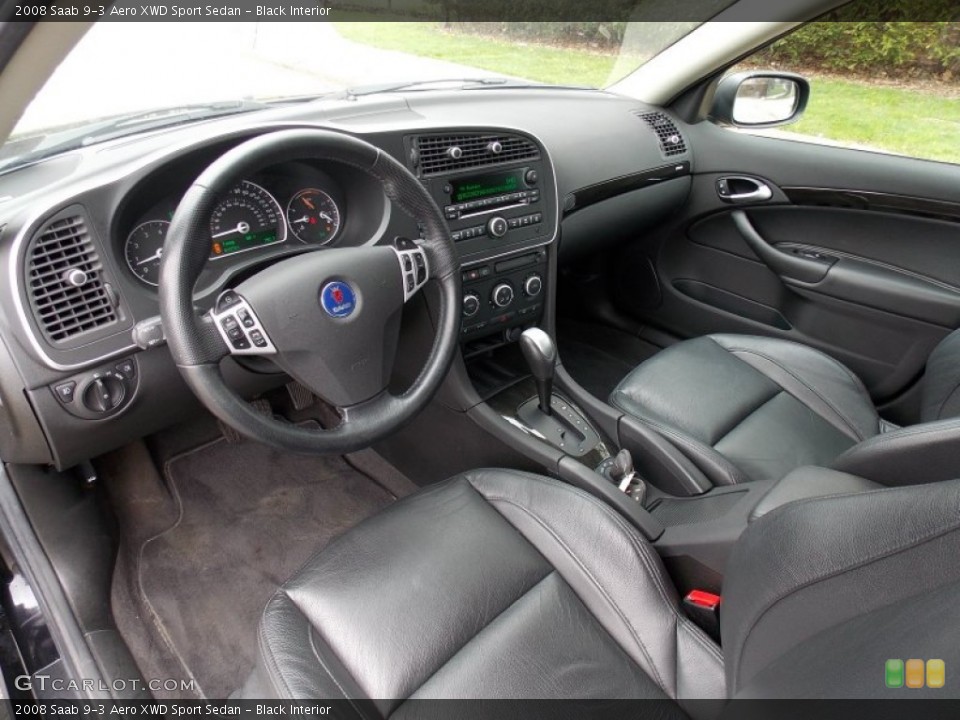 Black Interior Prime Interior for the 2008 Saab 9-3 Aero XWD Sport Sedan #79993817