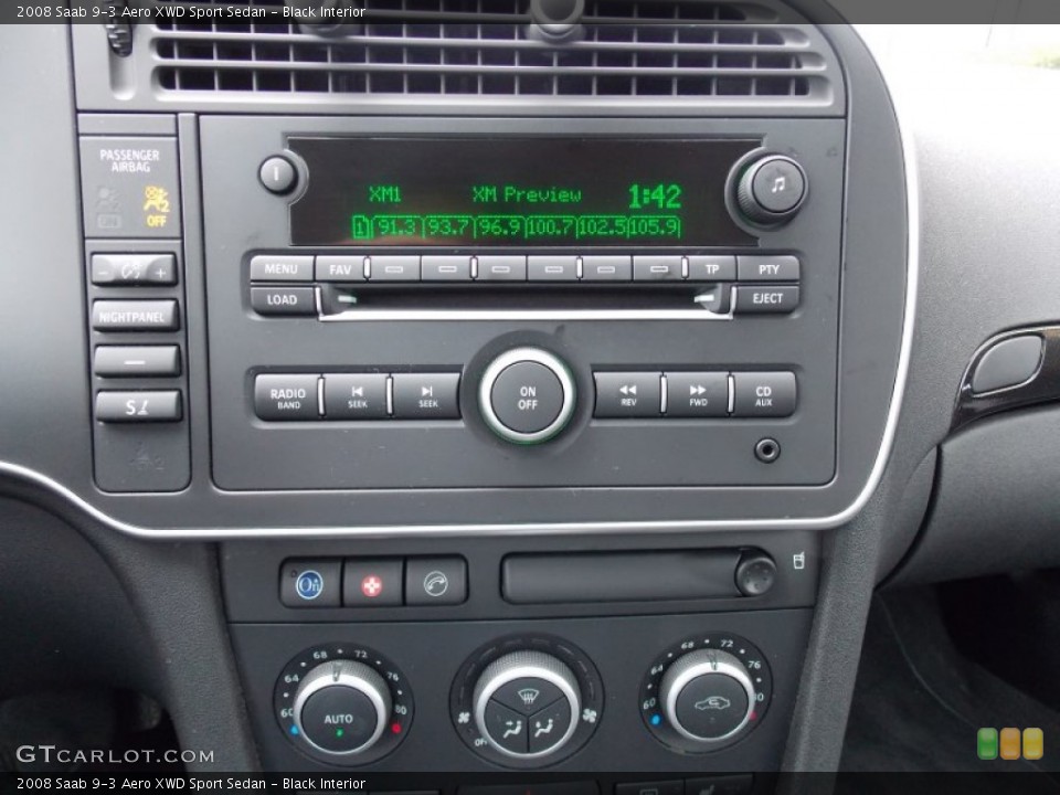 Black Interior Controls for the 2008 Saab 9-3 Aero XWD Sport Sedan #79993883