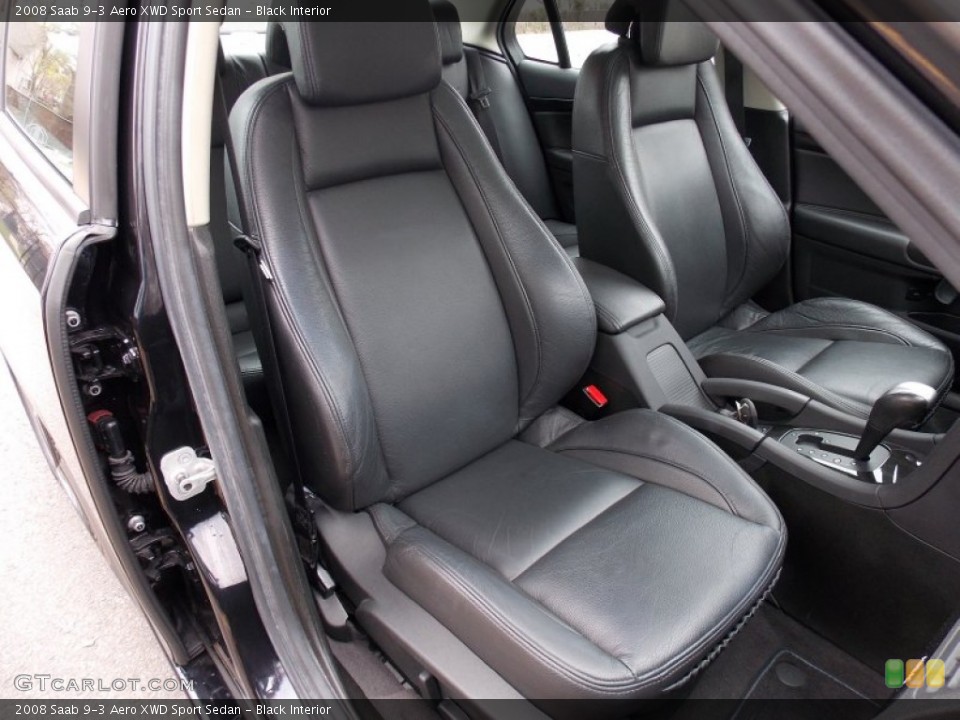 Black Interior Front Seat for the 2008 Saab 9-3 Aero XWD Sport Sedan #79994048