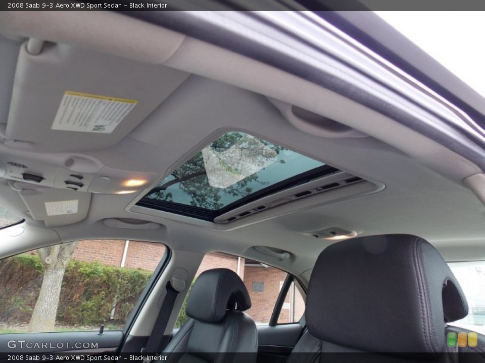 Black Interior Sunroof for the 2008 Saab 9-3 Aero XWD Sport Sedan #79994310