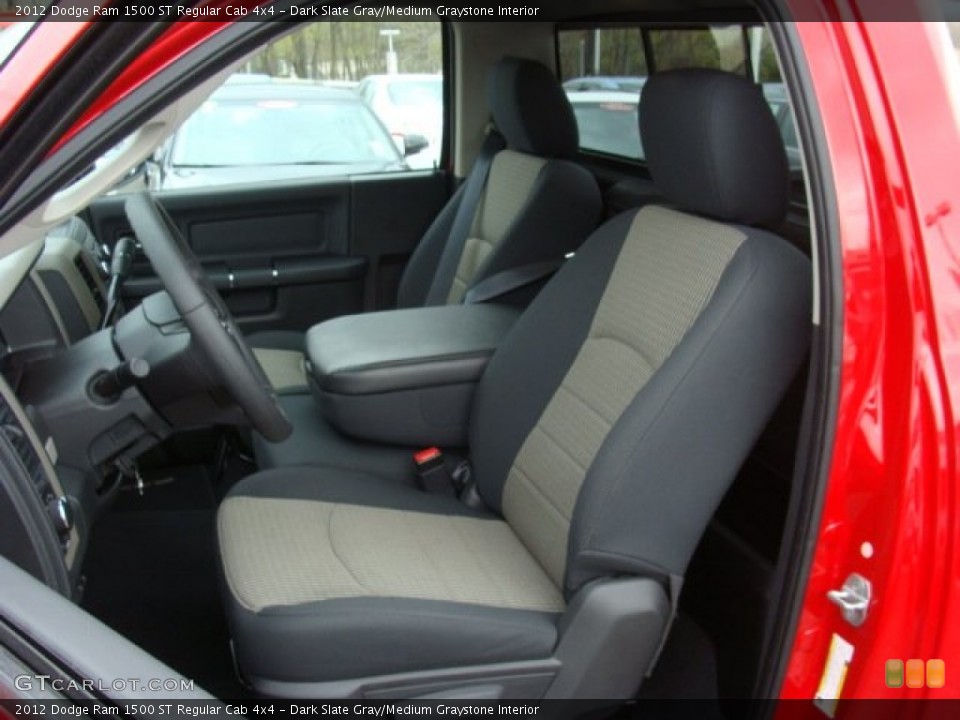 Dark Slate Gray/Medium Graystone Interior Front Seat for the 2012 Dodge Ram 1500 ST Regular Cab 4x4 #79998983