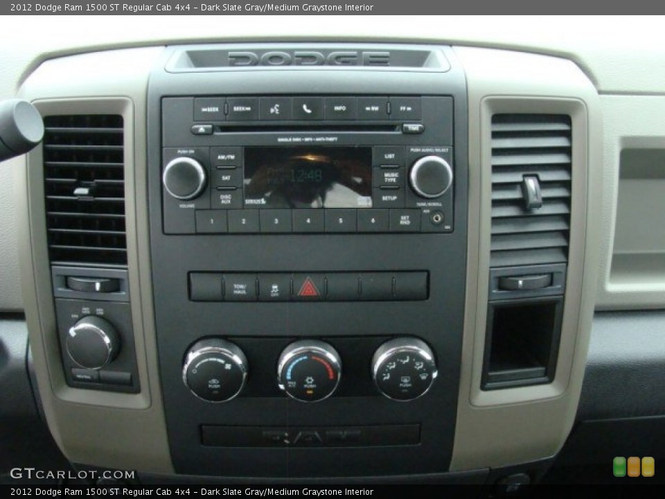 Dark Slate Gray/Medium Graystone Interior Controls for the 2012 Dodge Ram 1500 ST Regular Cab 4x4 #79999032