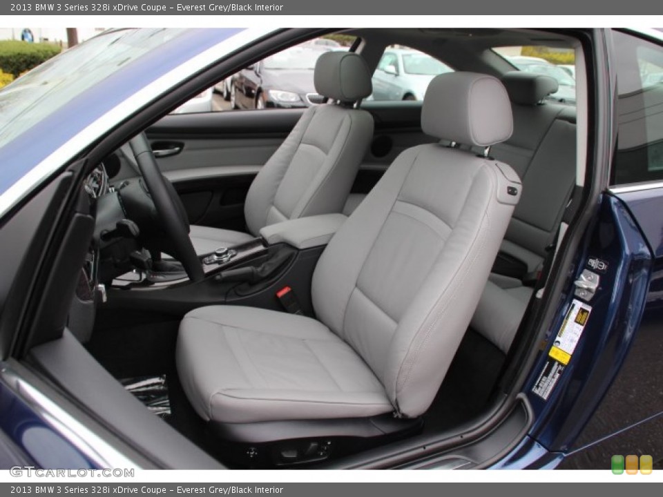 Everest Grey/Black Interior Front Seat for the 2013 BMW 3 Series 328i xDrive Coupe #80001042