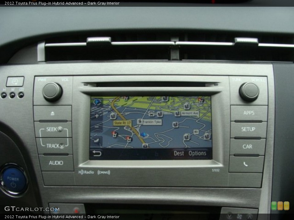 Dark Gray Interior Navigation for the 2012 Toyota Prius Plug-in Hybrid Advanced #80001084