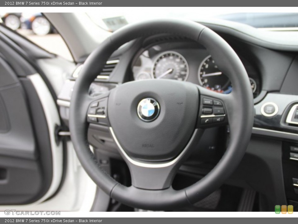 Black Interior Steering Wheel for the 2012 BMW 7 Series 750i xDrive Sedan #80001637