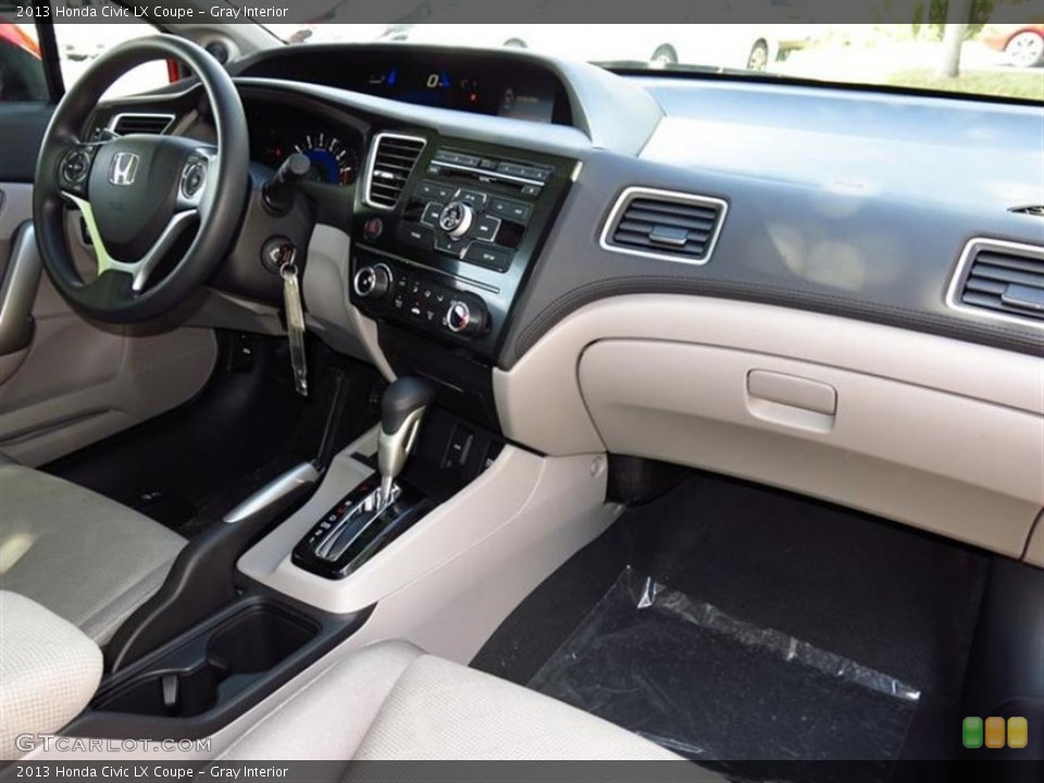 Gray Interior Dashboard for the 2013 Honda Civic LX Coupe #80003417