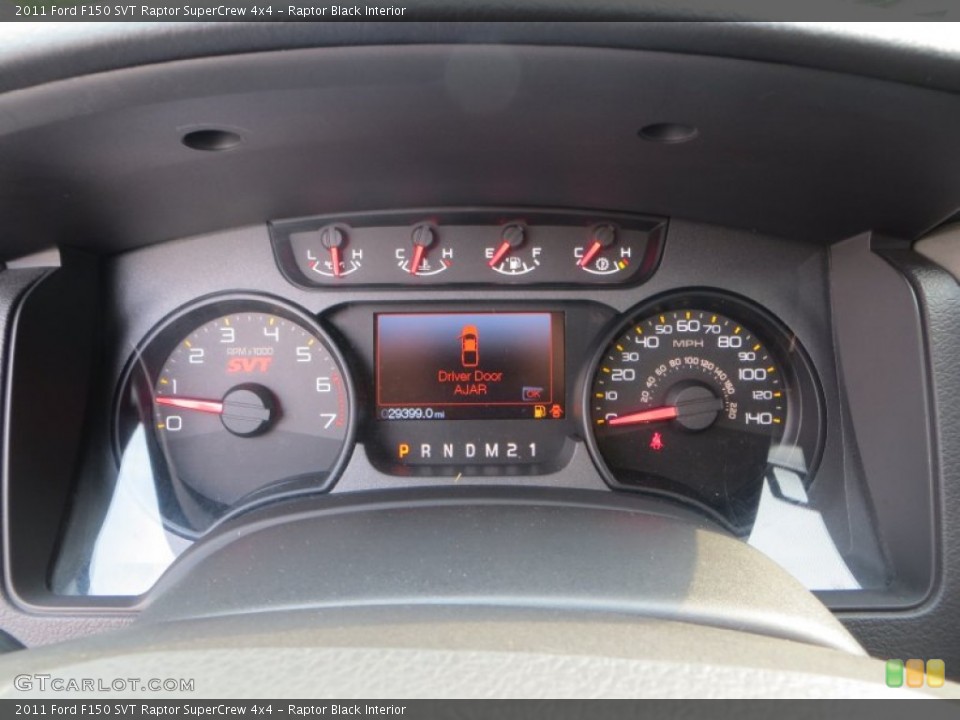Raptor Black Interior Gauges for the 2011 Ford F150 SVT Raptor SuperCrew 4x4 #80004673