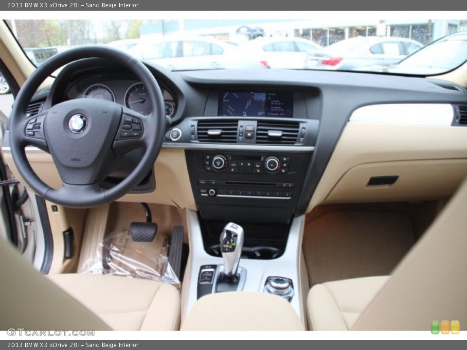Sand Beige Interior Dashboard for the 2013 BMW X3 xDrive 28i #80005774