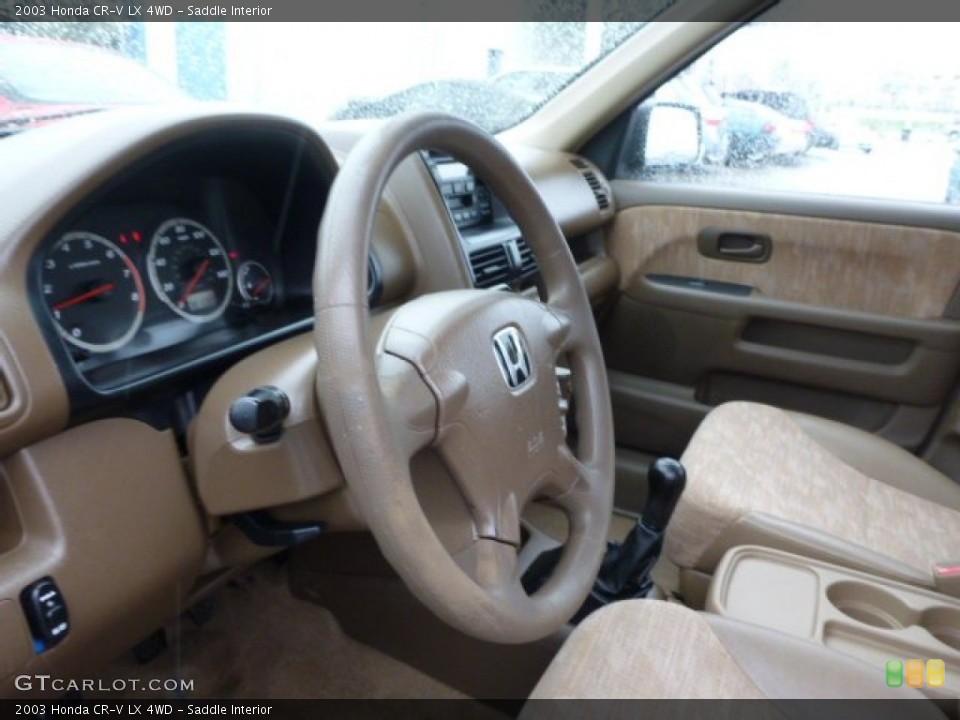 Saddle Interior Steering Wheel for the 2003 Honda CR-V LX 4WD #80008001