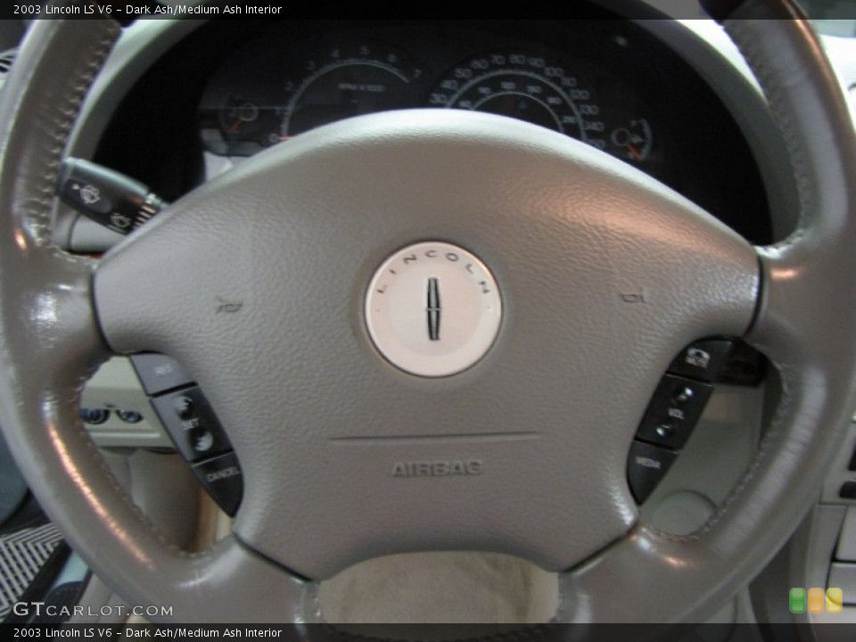 Dark Ash/Medium Ash Interior Steering Wheel for the 2003 Lincoln LS V6 #80008657