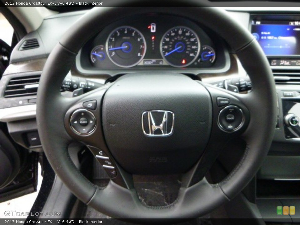 Black Interior Steering Wheel for the 2013 Honda Crosstour EX-L V-6 4WD #80008805