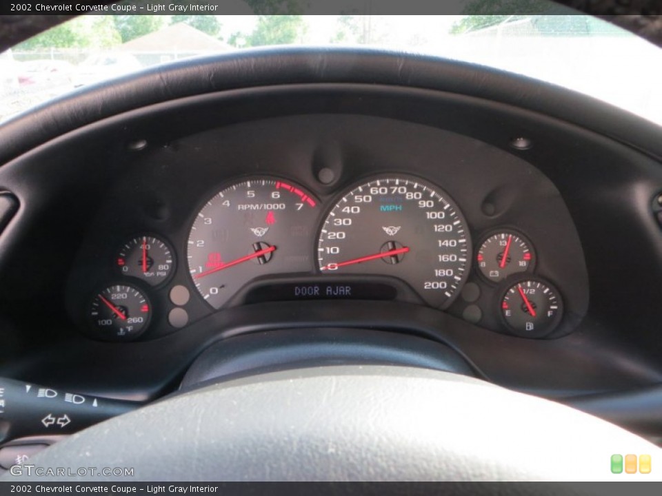 Light Gray Interior Gauges for the 2002 Chevrolet Corvette Coupe #80009827