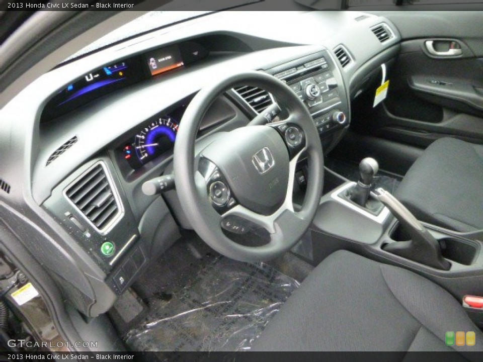Black Interior Dashboard for the 2013 Honda Civic LX Sedan #80010288