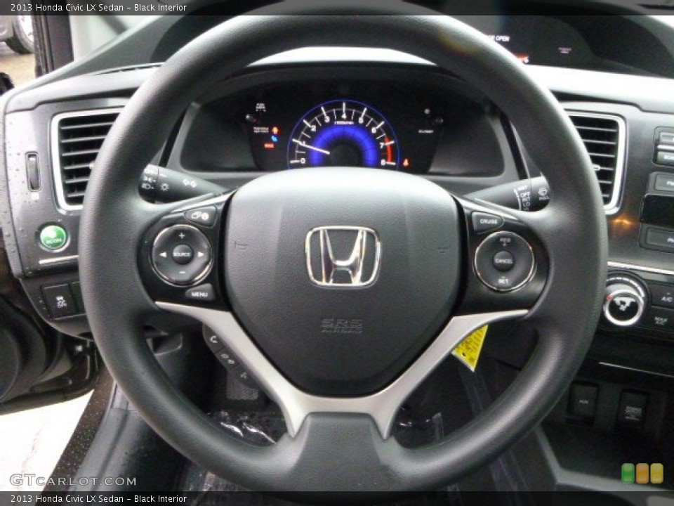 Black Interior Steering Wheel for the 2013 Honda Civic LX Sedan #80010366
