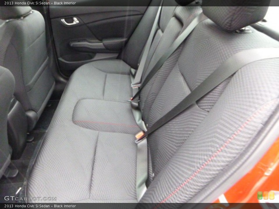 Black Interior Rear Seat for the 2013 Honda Civic Si Sedan #80010943