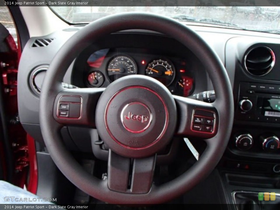 Dark Slate Gray Interior Steering Wheel for the 2014 Jeep Patriot Sport #80012594