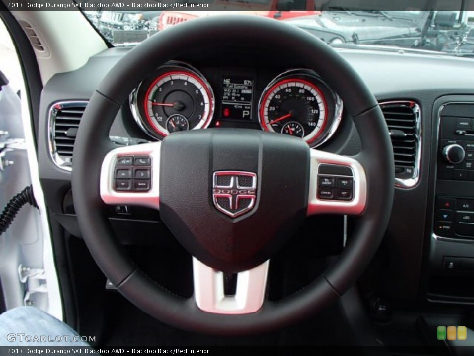 Blacktop Black/Red Interior Steering Wheel for the 2013 Dodge Durango SXT Blacktop AWD #80014843