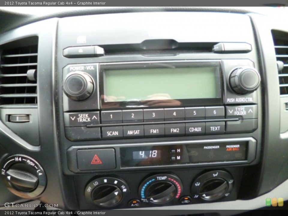 Graphite Interior Controls for the 2012 Toyota Tacoma Regular Cab 4x4 #80015887